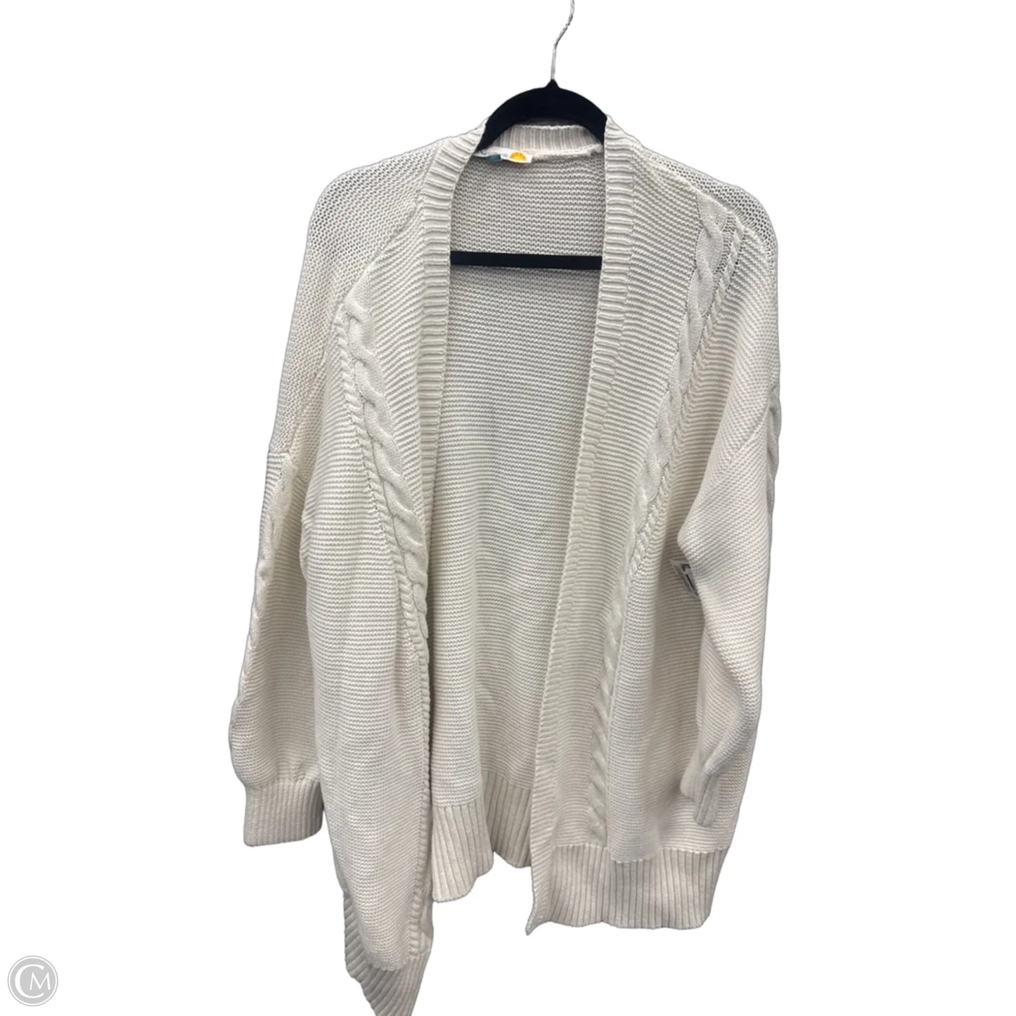Sweater Cardigan By C And C In White, Size: 2x