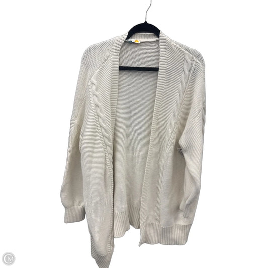 Sweater Cardigan By C And C In White, Size: 2x