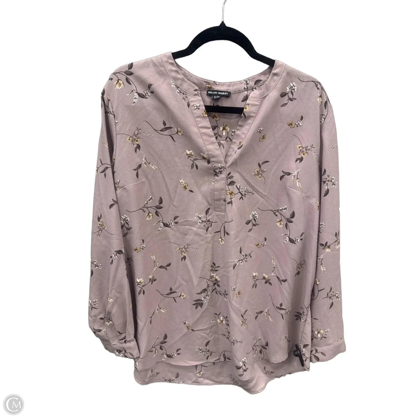Top Long Sleeve By Hilary Radley In Purple, Size: Xl