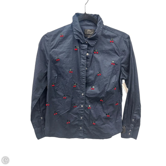 Top Long Sleeve By J. Crew In Blue, Size: M