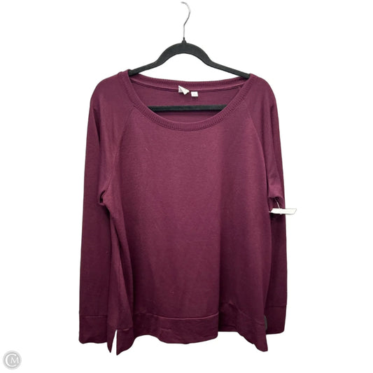 Top Long Sleeve Basic By Gap In Red, Size: L