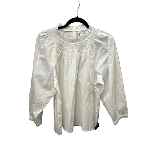Top Long Sleeve By J. Crew In White, Size: L