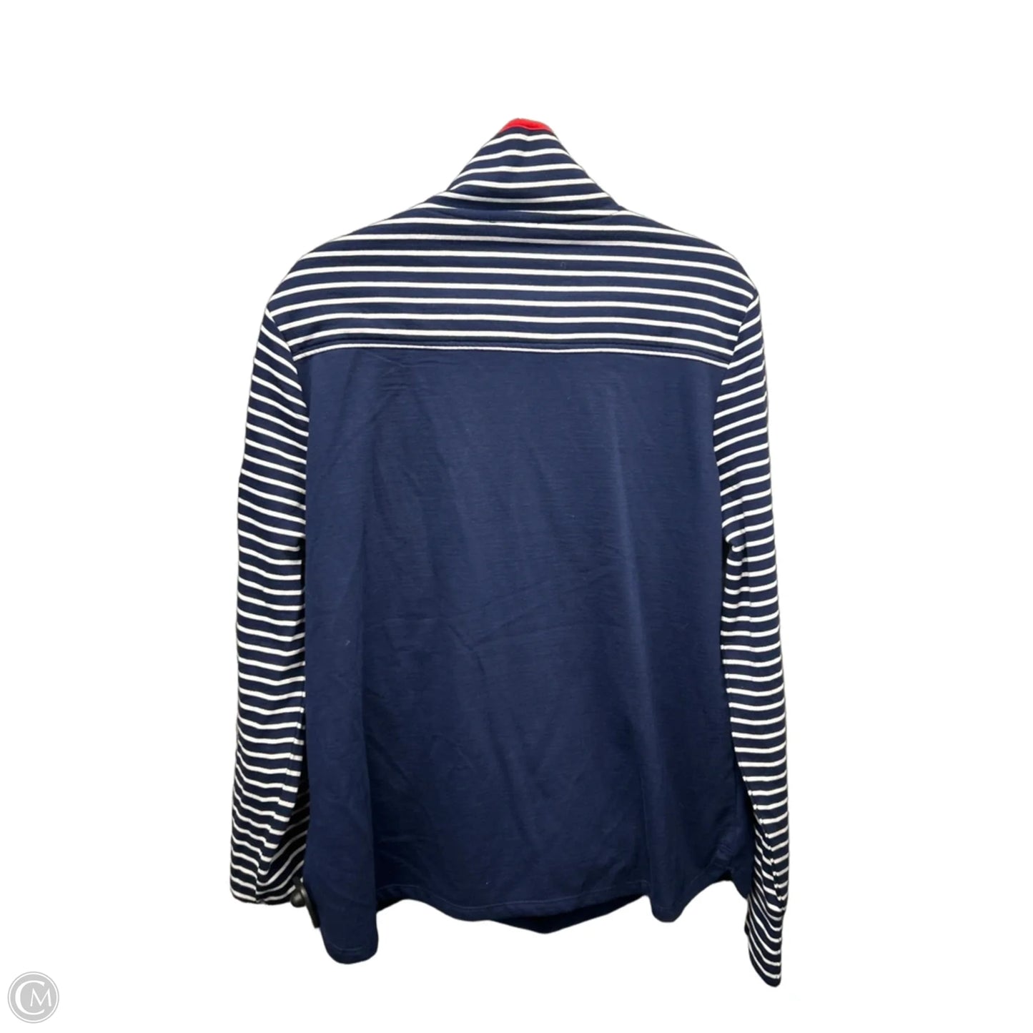Sweatshirt Collar By Vineyard Vines In Blue Red & White, Size: Xl