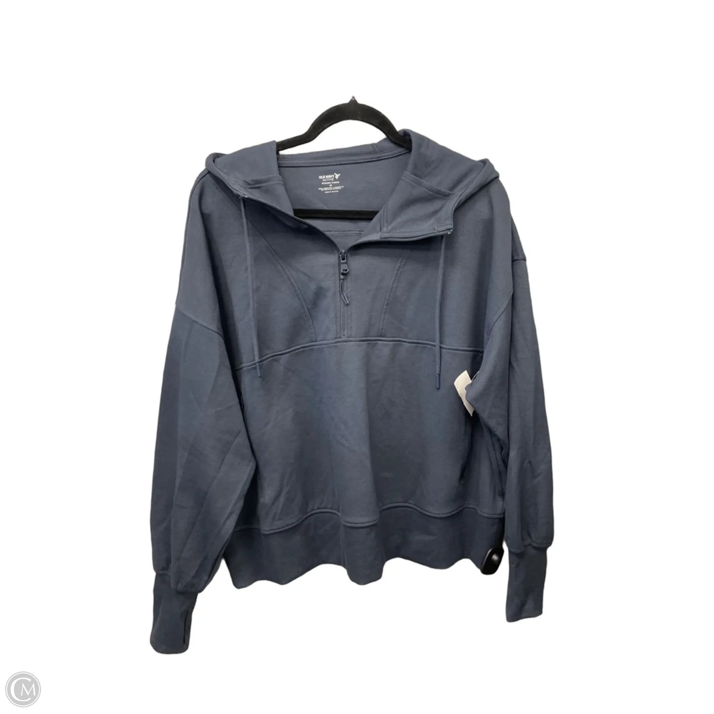 Athletic Top Long Sleeve Hoodie By Old Navy In Blue, Size: 2x