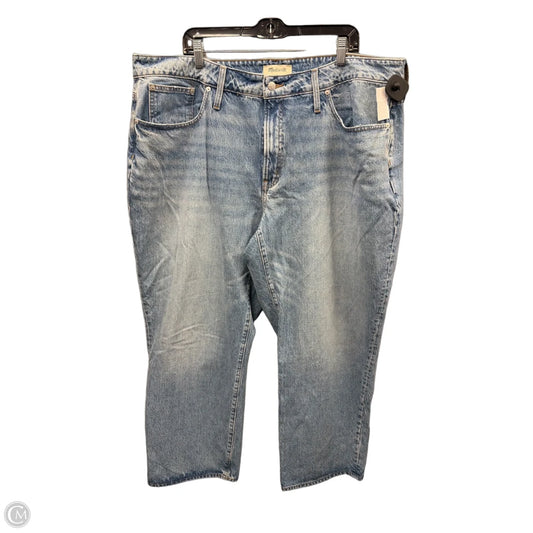 Jeans Wide Leg By Madewell In Blue Denim, Size: 20