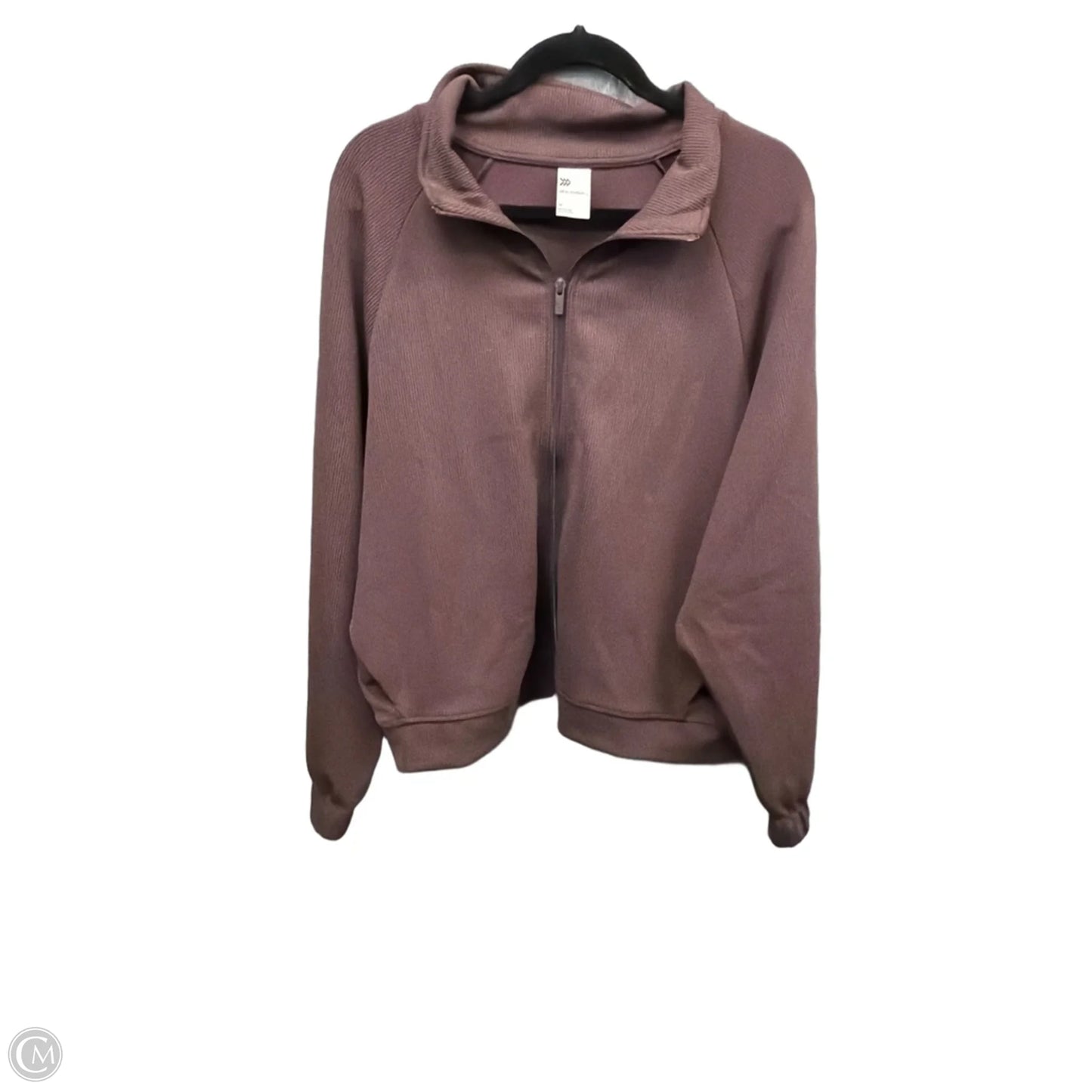 Athletic Top Long Sleeve Collar By All In Motion In Brown, Size: 1x