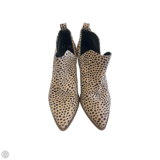 Boots Ankle Heels By Clothes Mentor In Animal Print, Size: 9.5