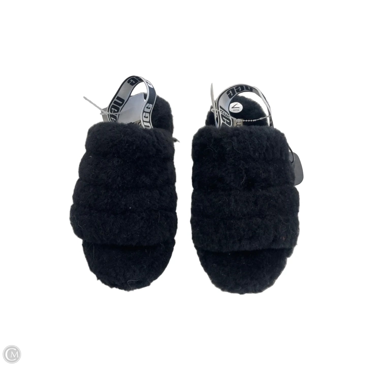 Slippers Designer By Ugg In Black, Size: 7