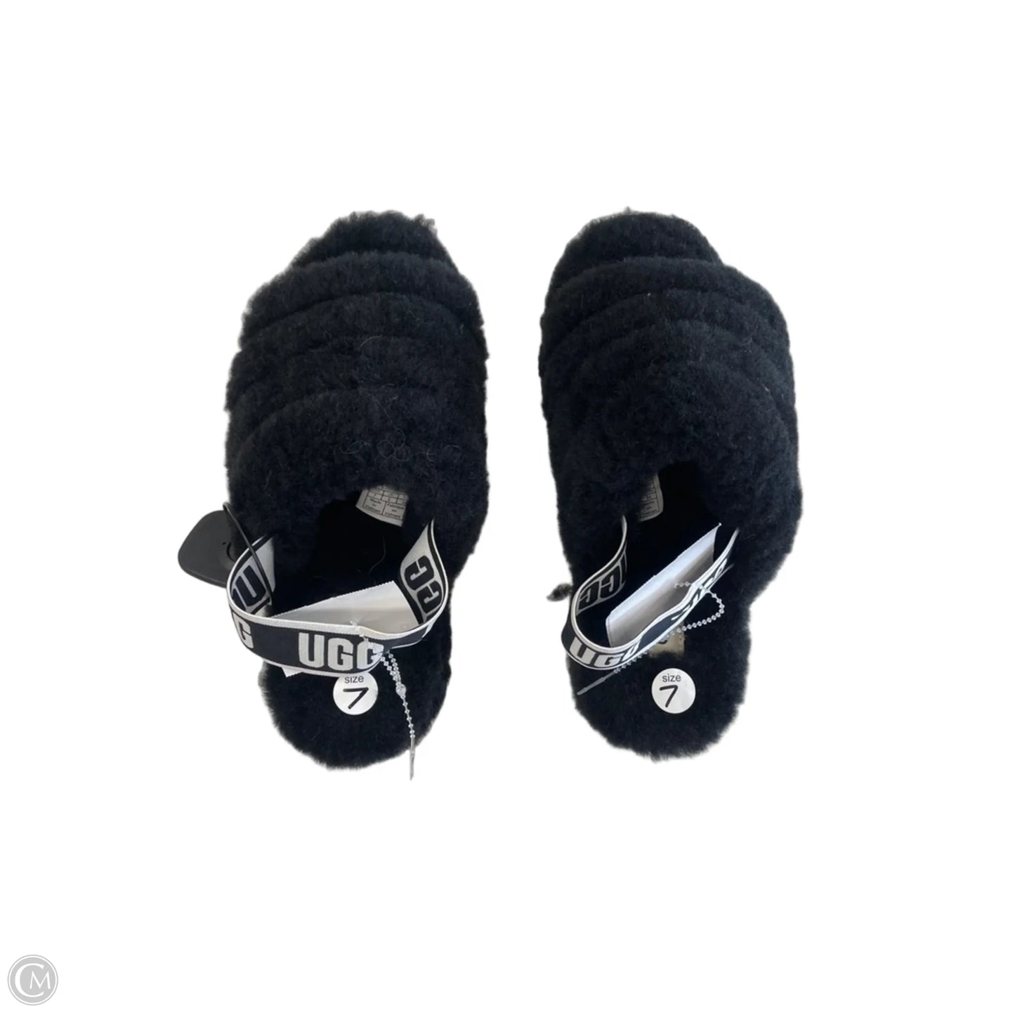 Slippers Designer By Ugg In Black, Size: 7