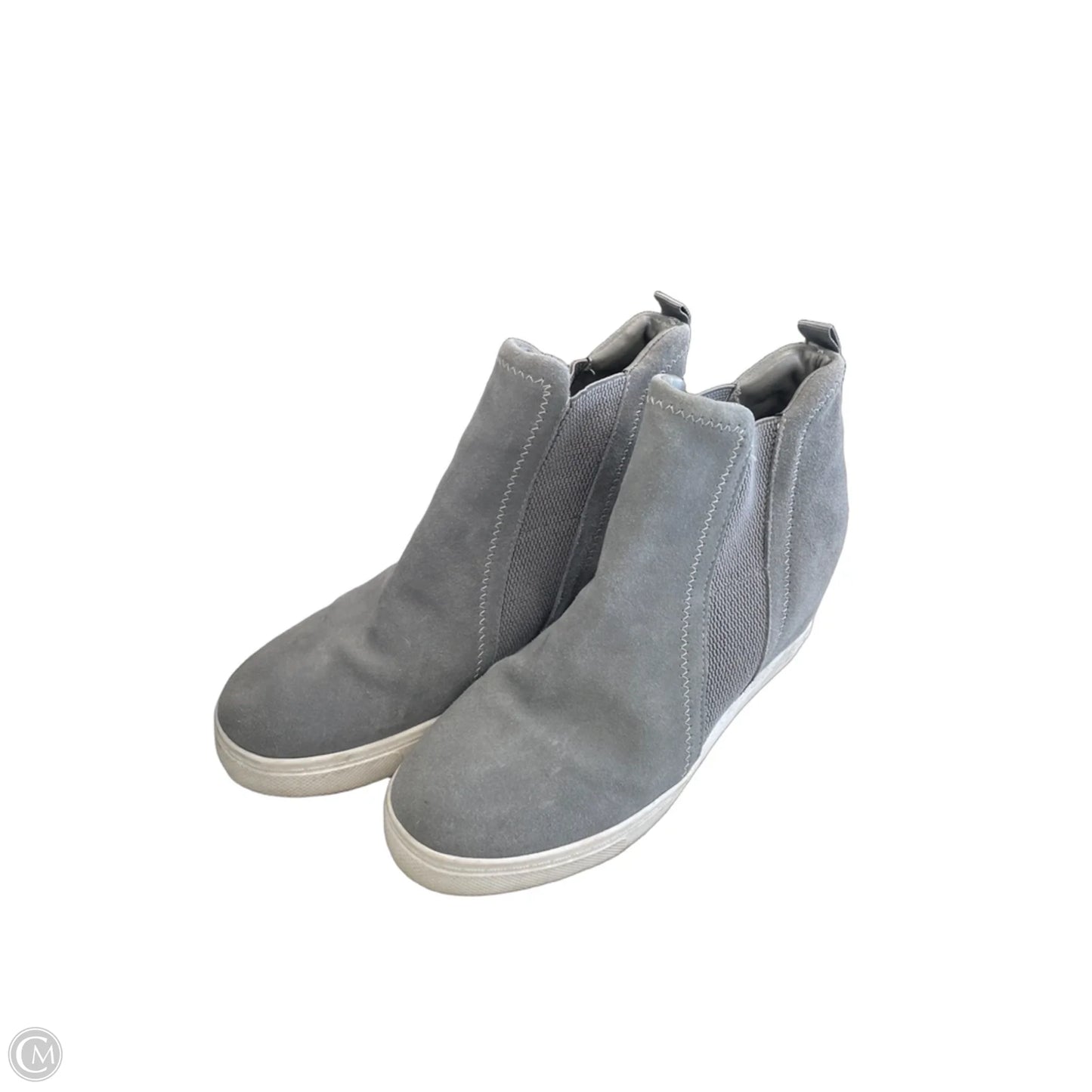 Shoes Heels Wedge By Steve Madden In Grey, Size: 8.5