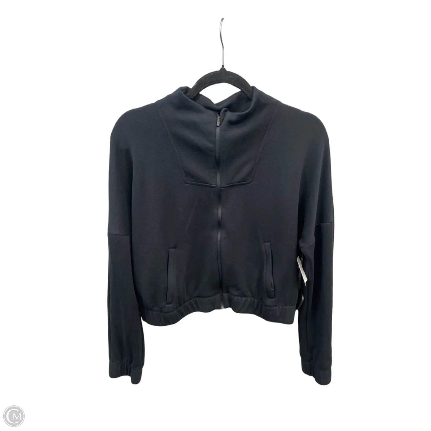 Athletic Top Long Sleeve Collar By 90 Degrees By Reflex In Black, Size: S