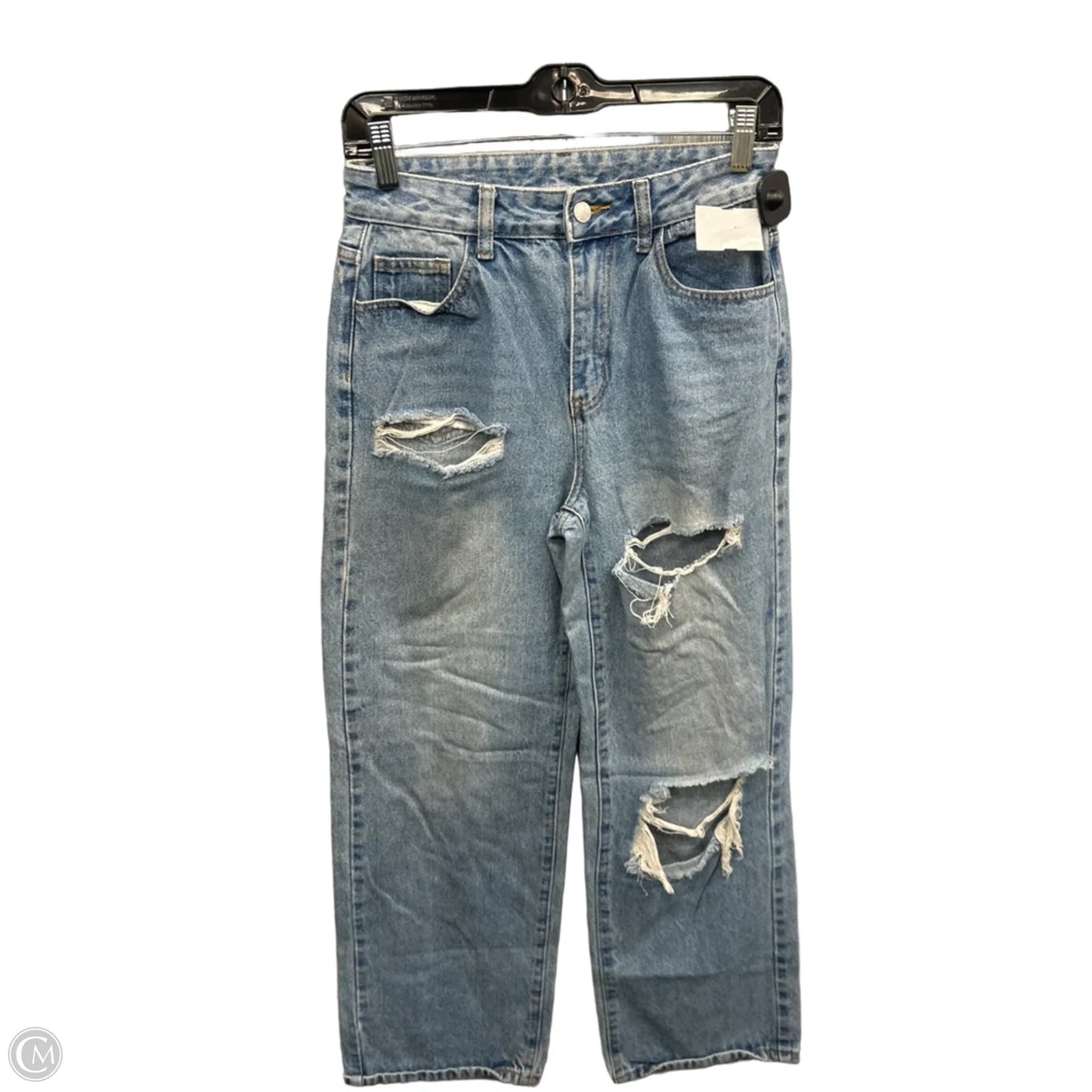 Jeans Straight By Shein In Blue Denim, Size: 4p