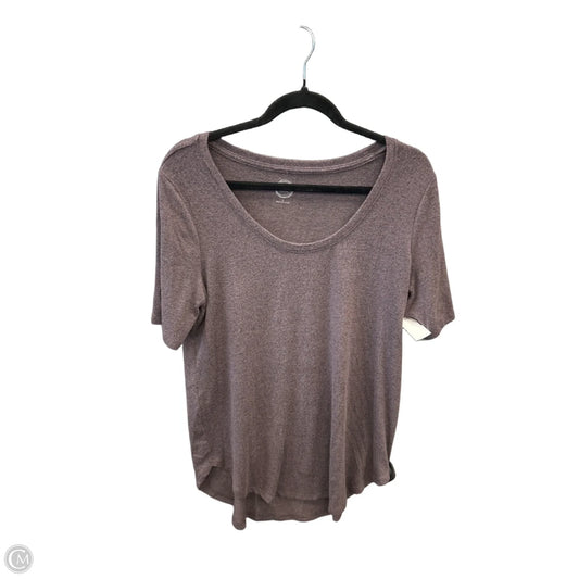 Top Short Sleeve By Maurices In Purple, Size: L