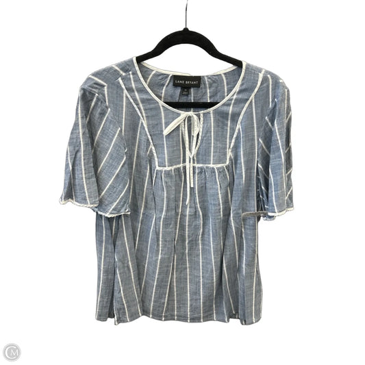 Top Short Sleeve By Lane Bryant In Blue, Size: Xl