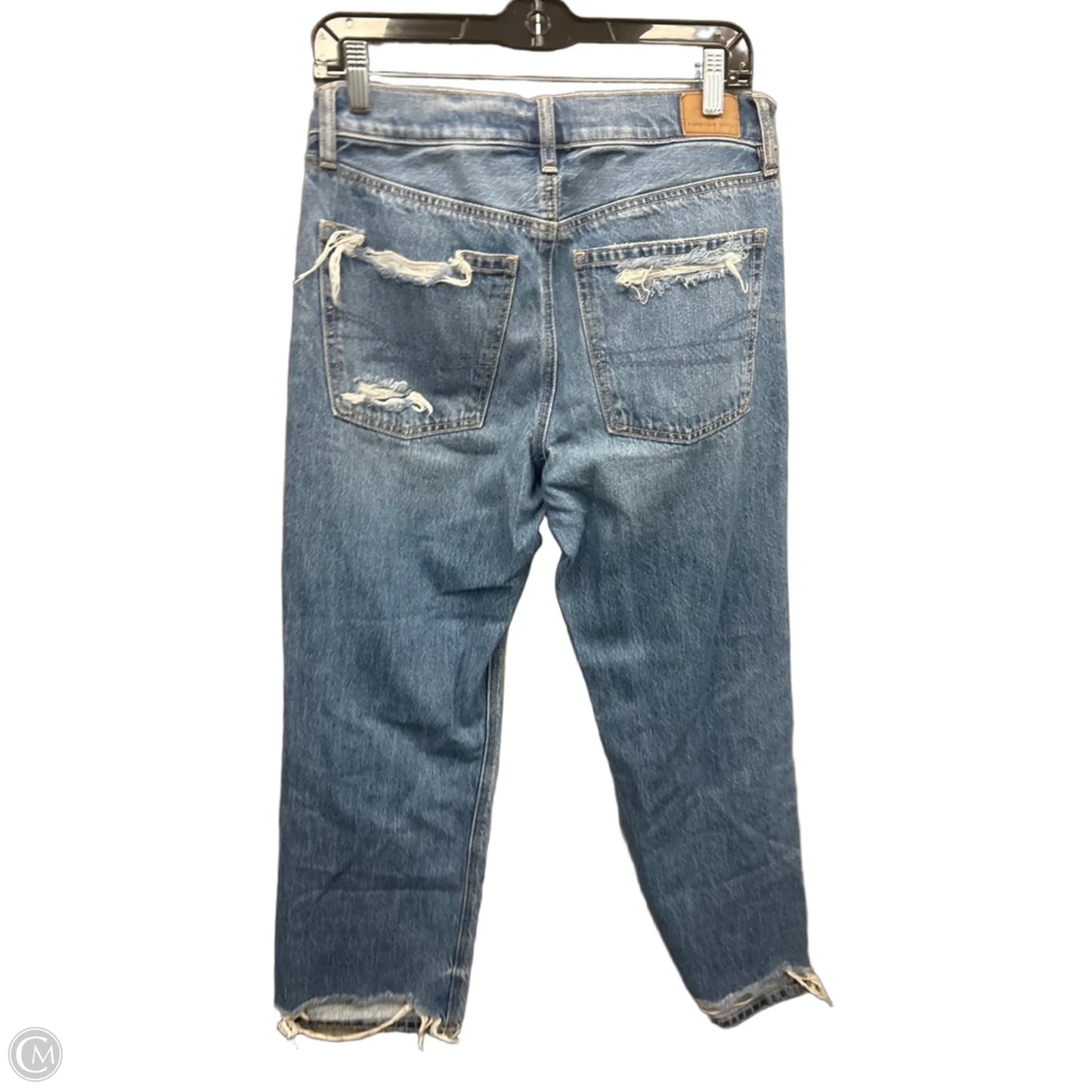 Jeans Straight By American Eagle In Blue Denim, Size: 2