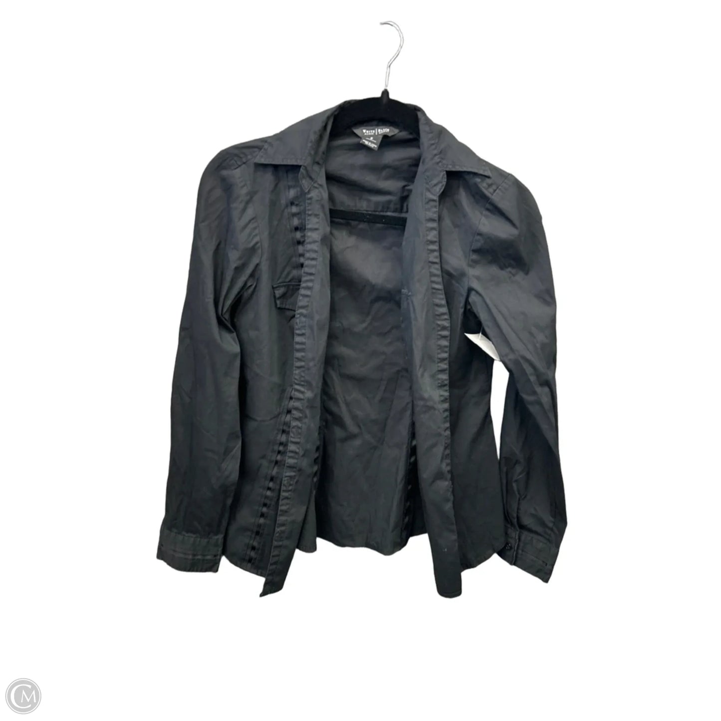 Top Long Sleeve By White House Black Market In Black, Size: Xs