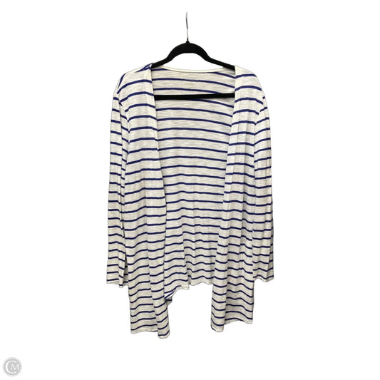 Cardigan By Chicos In Striped Pattern, Size: L