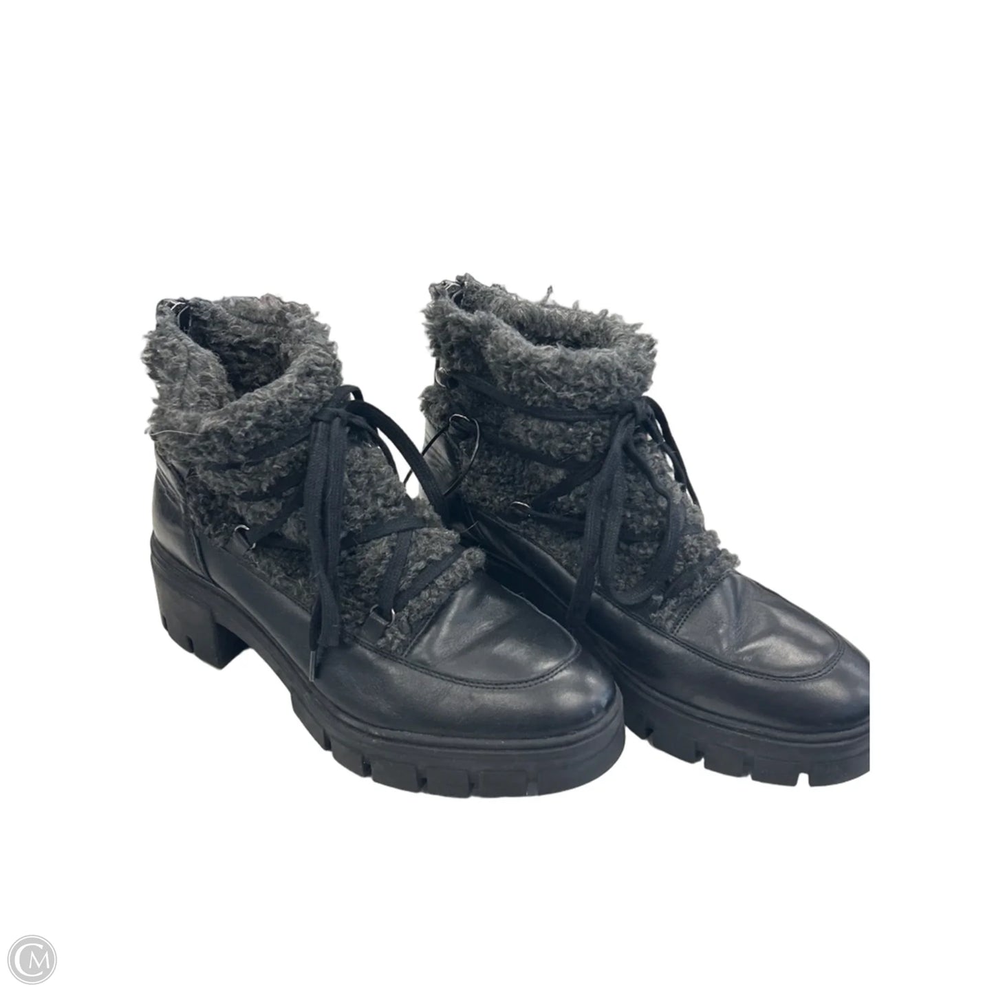 Boots Ankle Flats By Clothes Mentor In Black, Size: 10