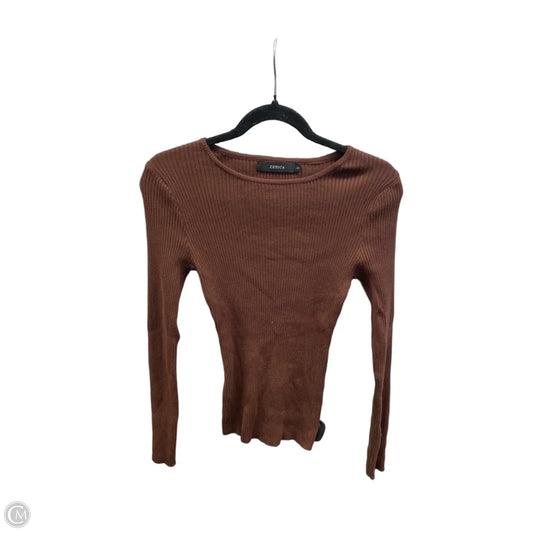 Top Long Sleeve By Zesica In Brown, Size: S
