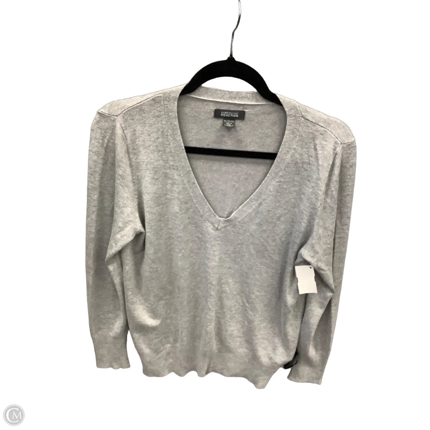 Top Long Sleeve By Kenneth Cole Reaction In Grey, Size: Xl