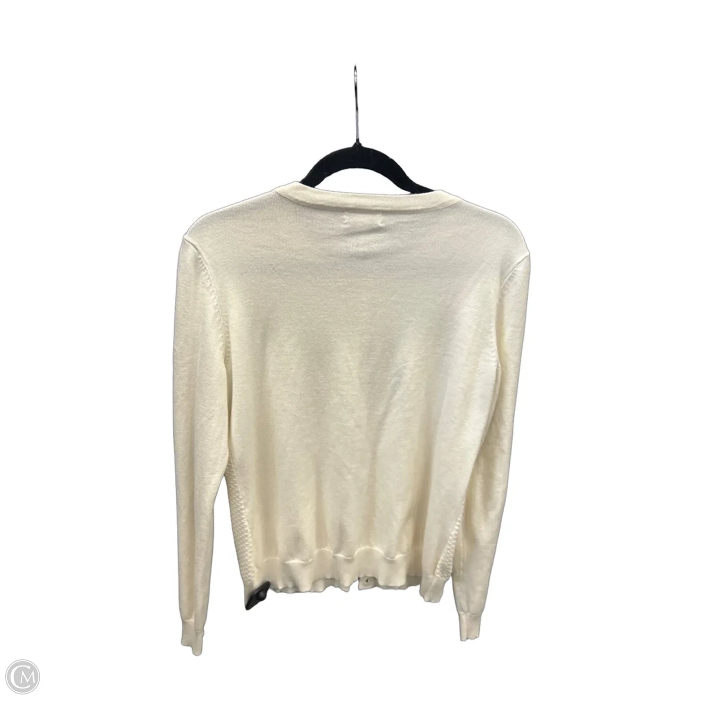 Cardigan By Charter Club In Cream, Size: L