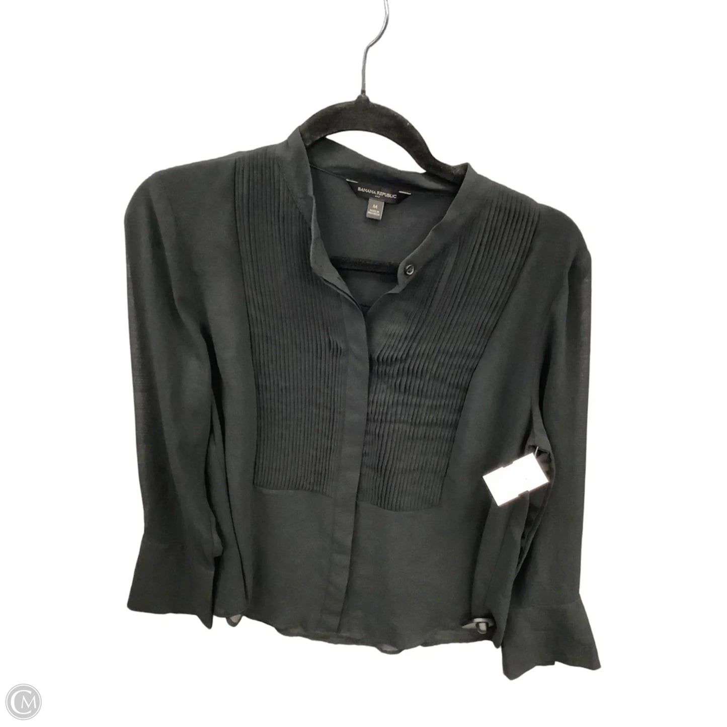 Top Long Sleeve By Banana Republic In Black, Size: M