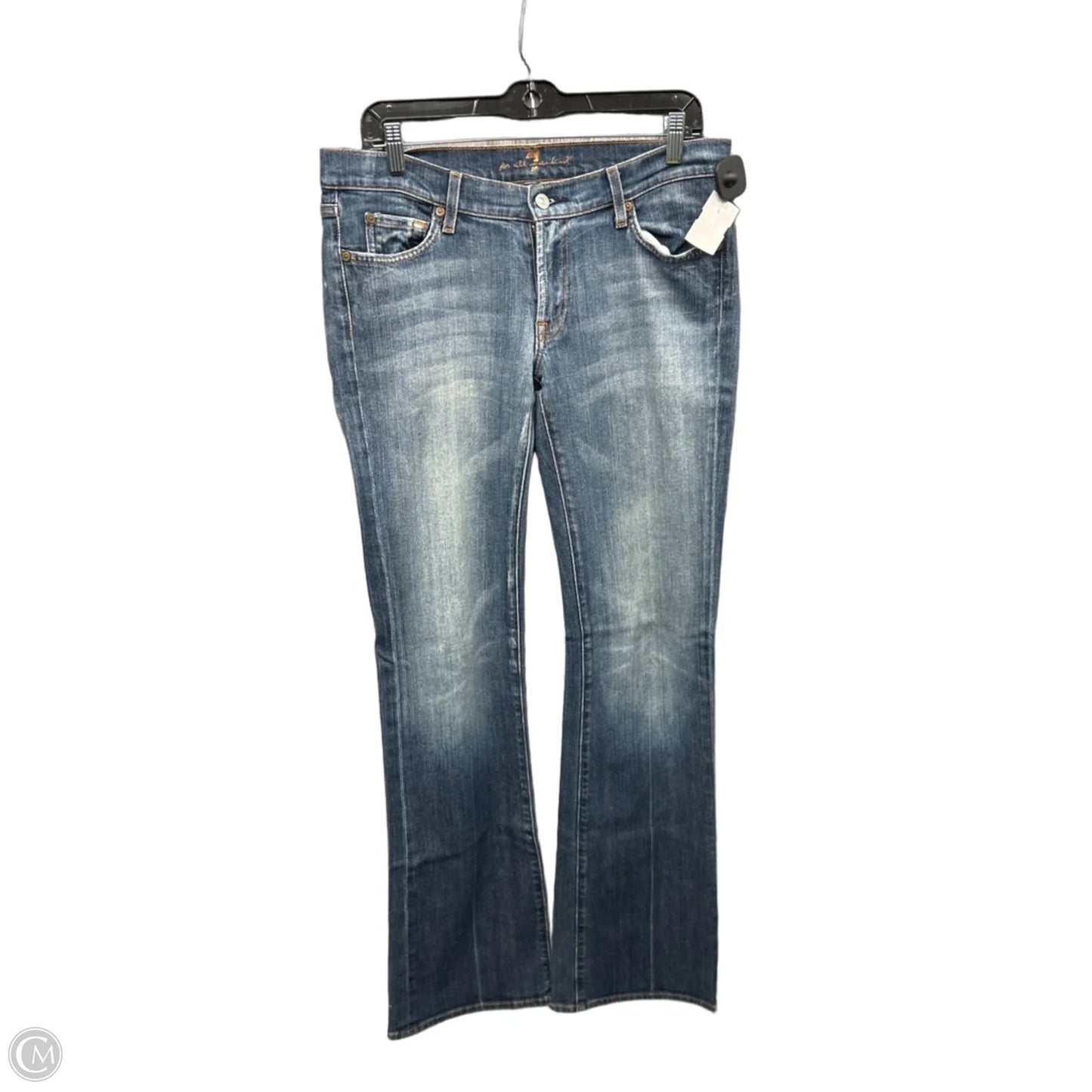 Jeans Boot Cut By 7 For All Mankind In Blue Denim, Size: 12