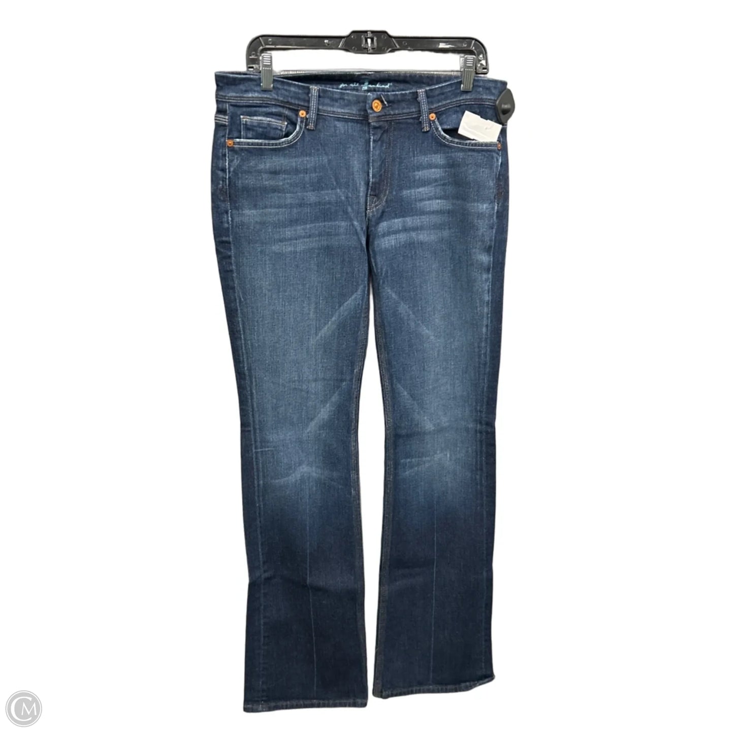 Jeans Straight By 7 For All Mankind In Blue Denim, Size: 12