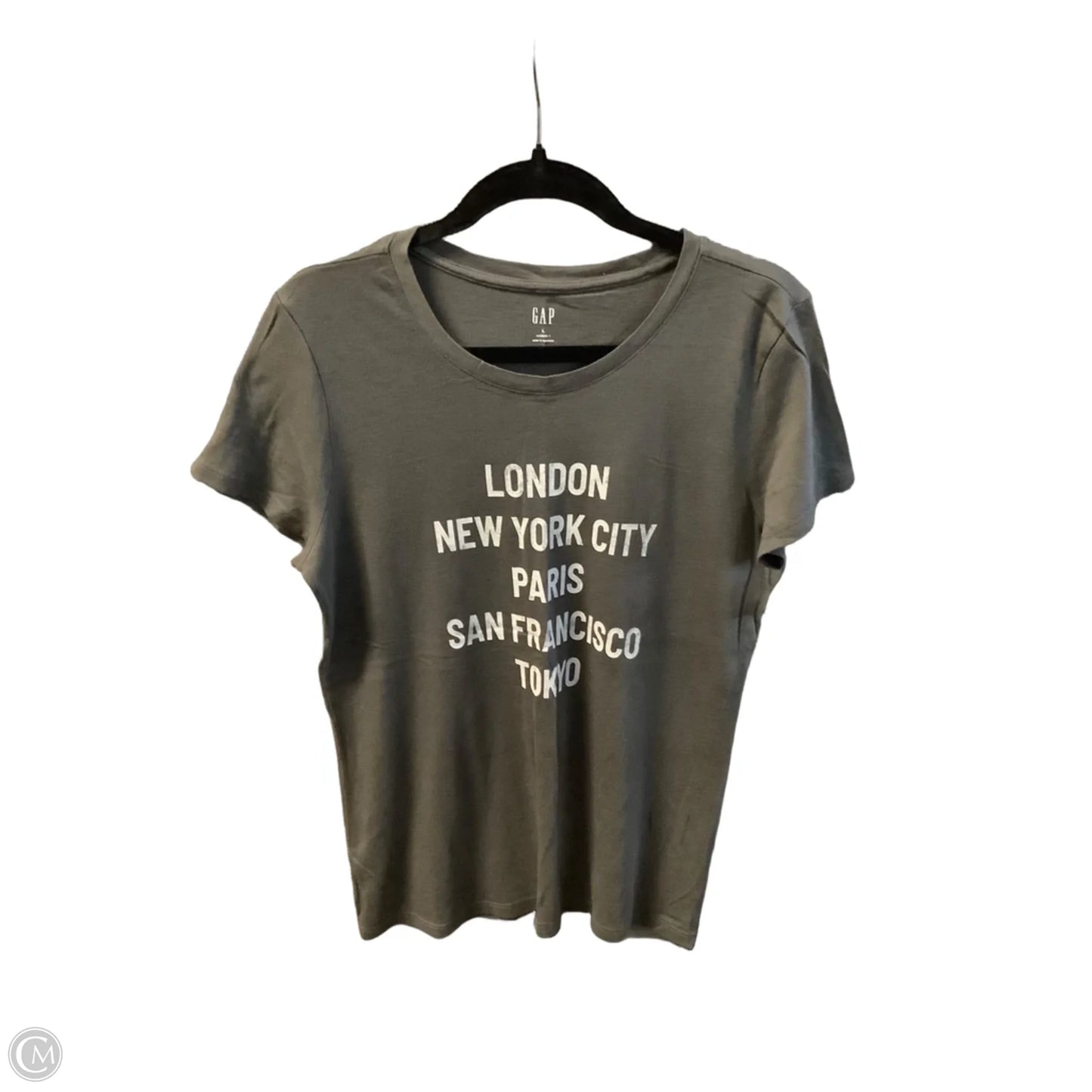 Top Short Sleeve By Gap In Grey, Size: L