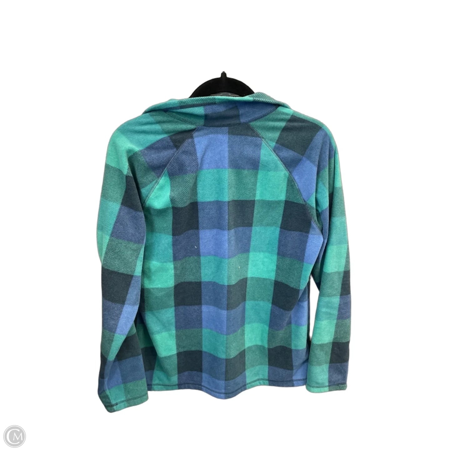Sweatshirt Collar By Eddie Bauer In Blue & Green, Size: M