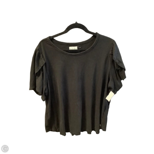 Top Short Sleeve By Maurices In Black, Size: 2x
