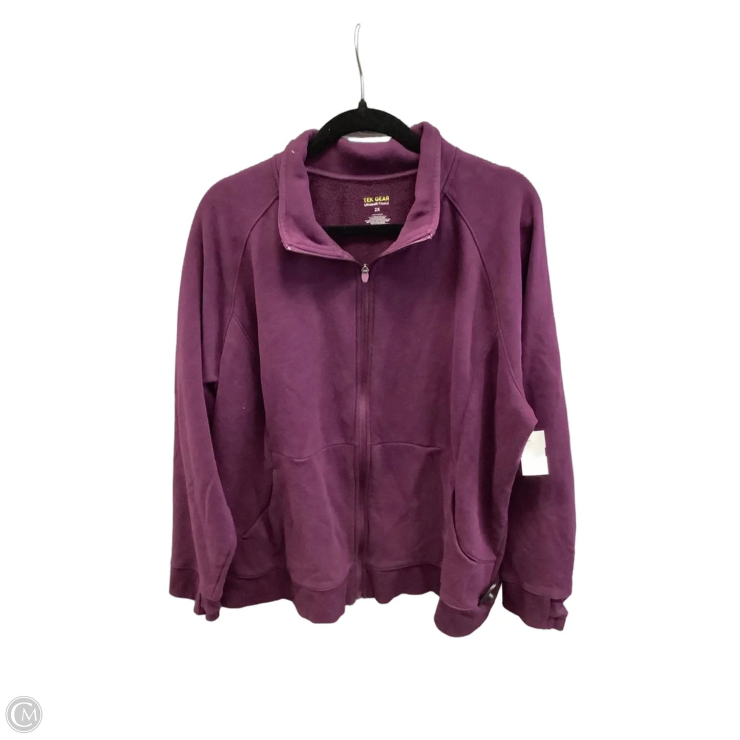 Athletic Sweatshirt Collar By Tek Gear In Purple, Size: 2x