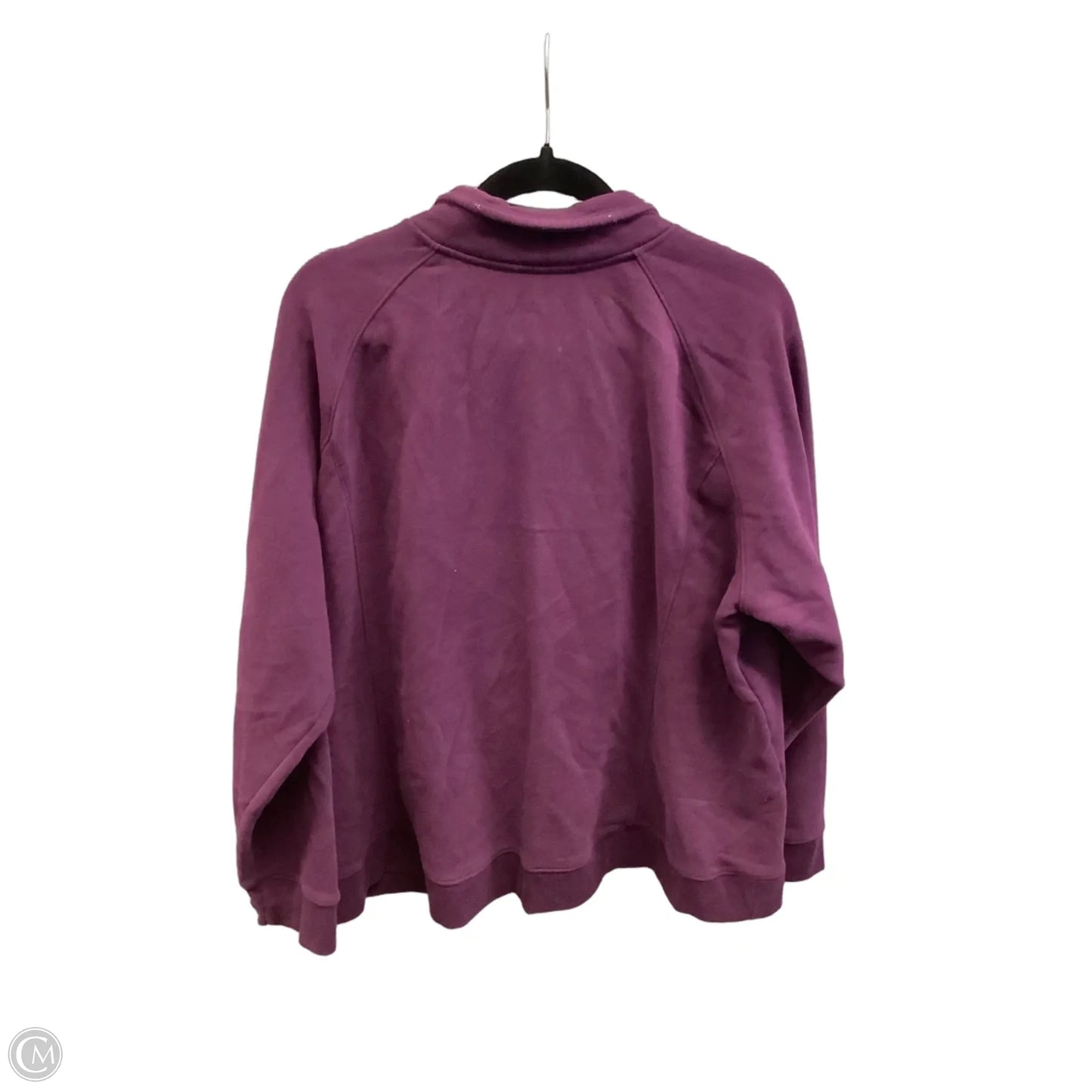 Athletic Sweatshirt Collar By Tek Gear In Purple, Size: 2x