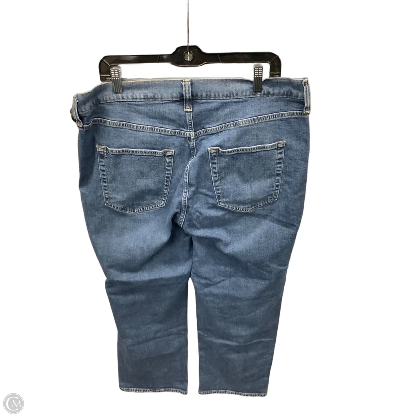 Jeans Straight By Gap In Blue Denim, Size: 18