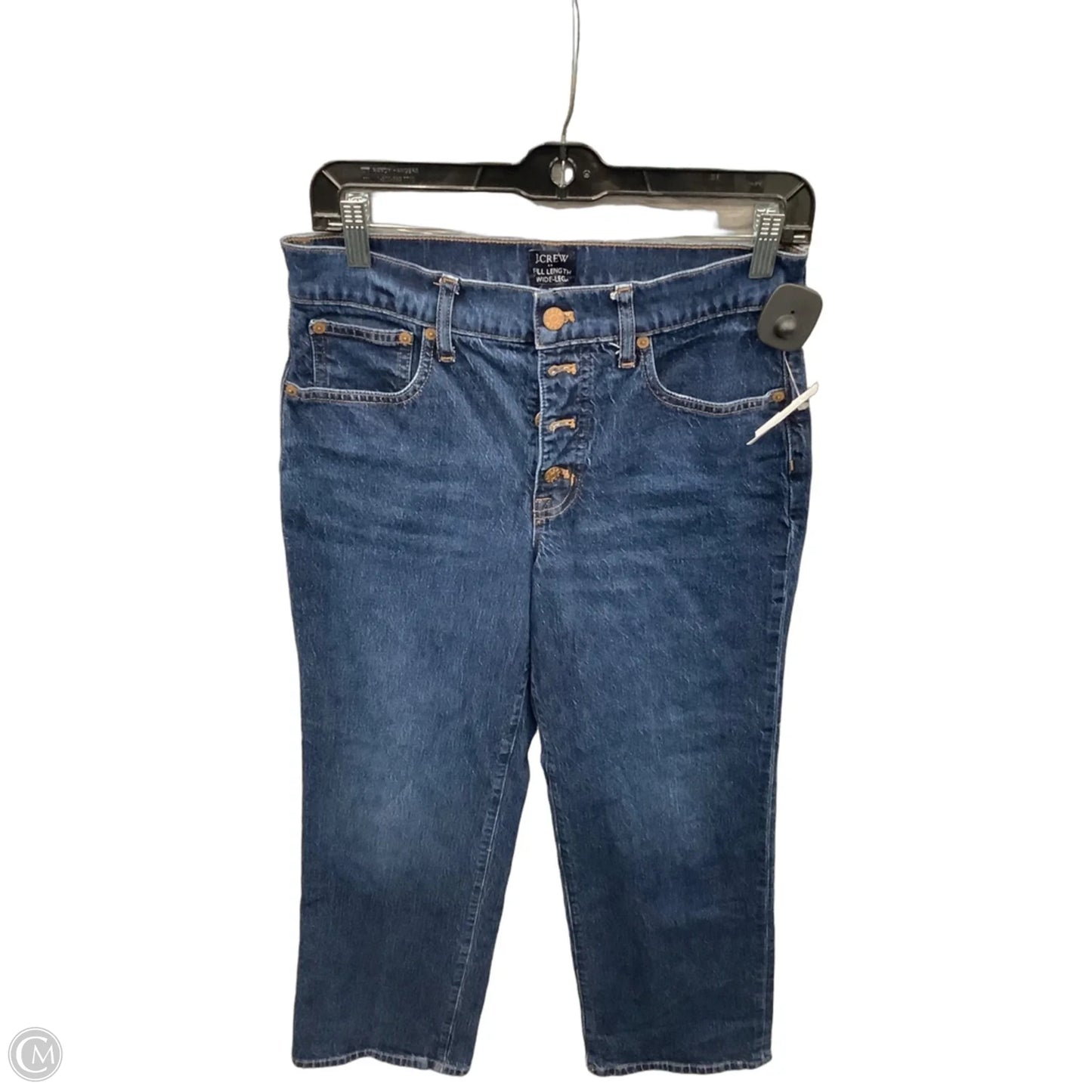 Jeans Wide Leg By J. Crew In Blue Denim, Size: 4