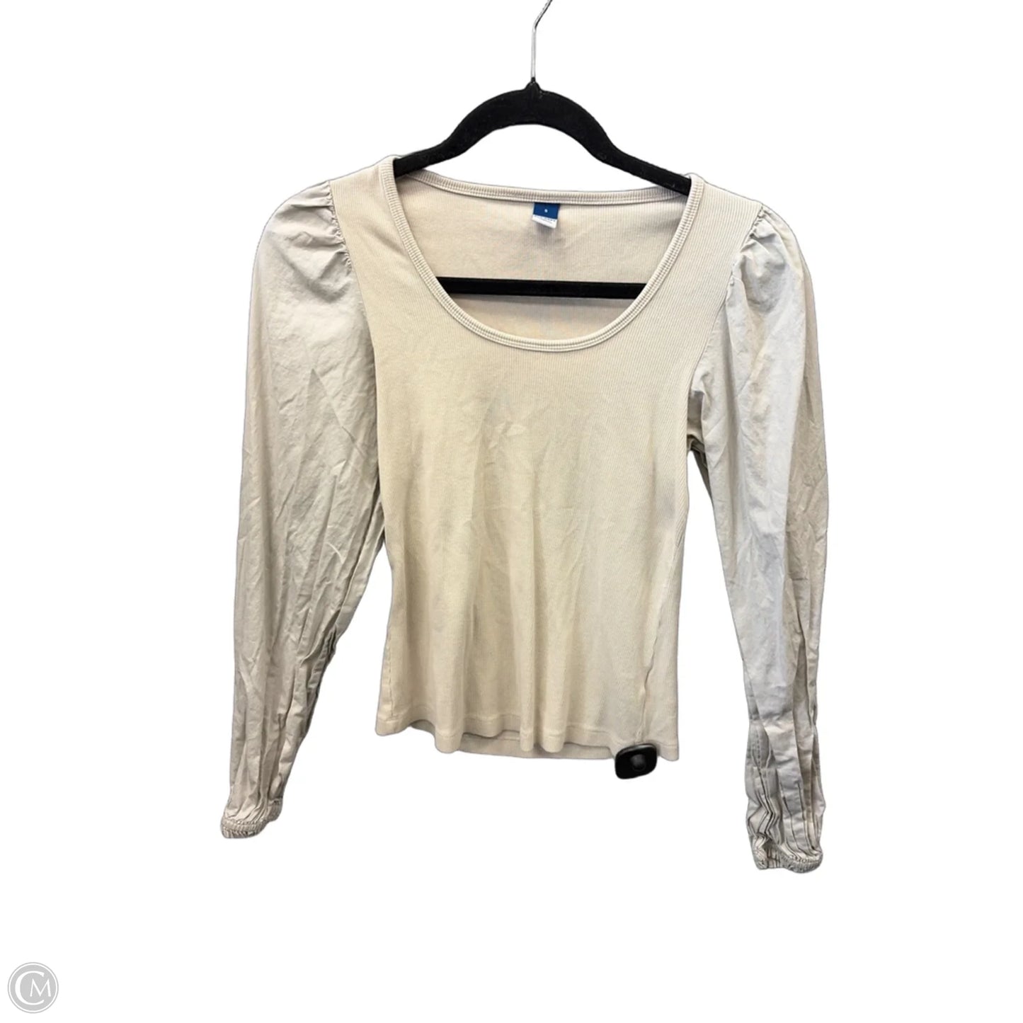 Top Long Sleeve By Old Navy In Cream, Size: S