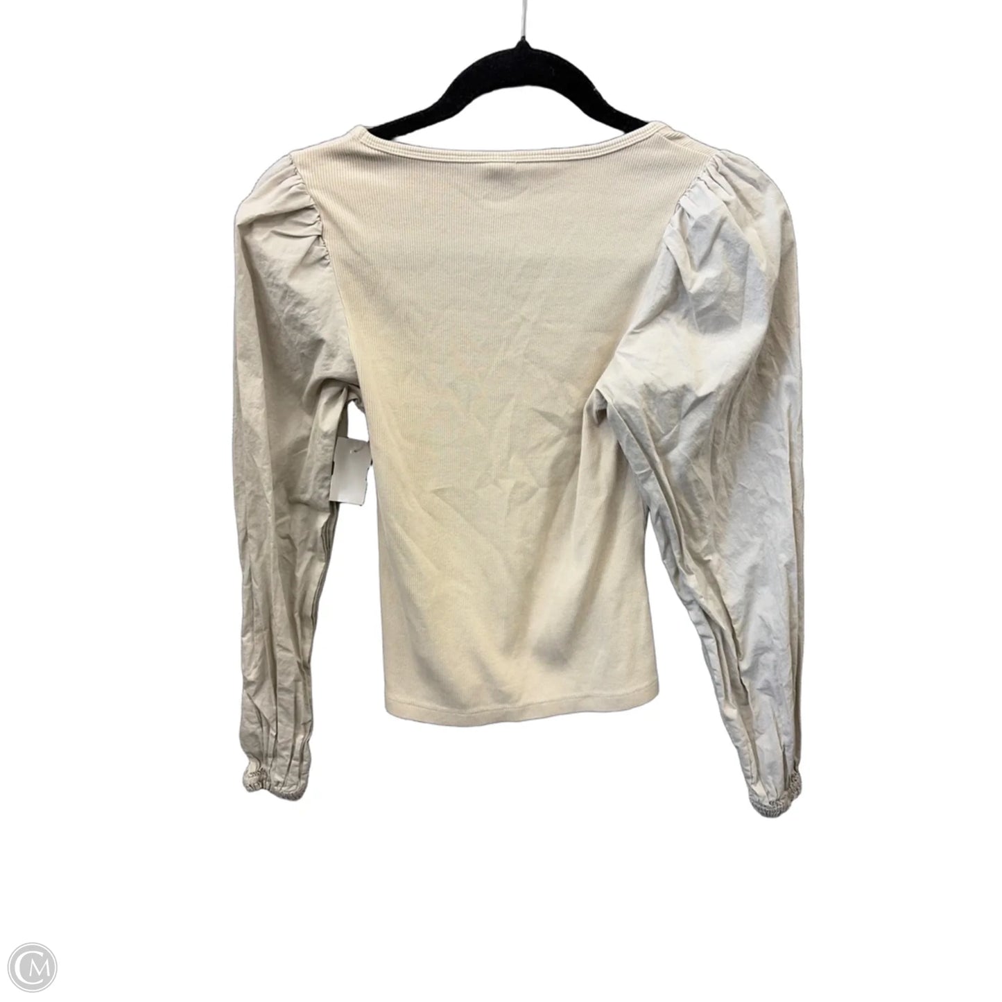 Top Long Sleeve By Old Navy In Cream, Size: S