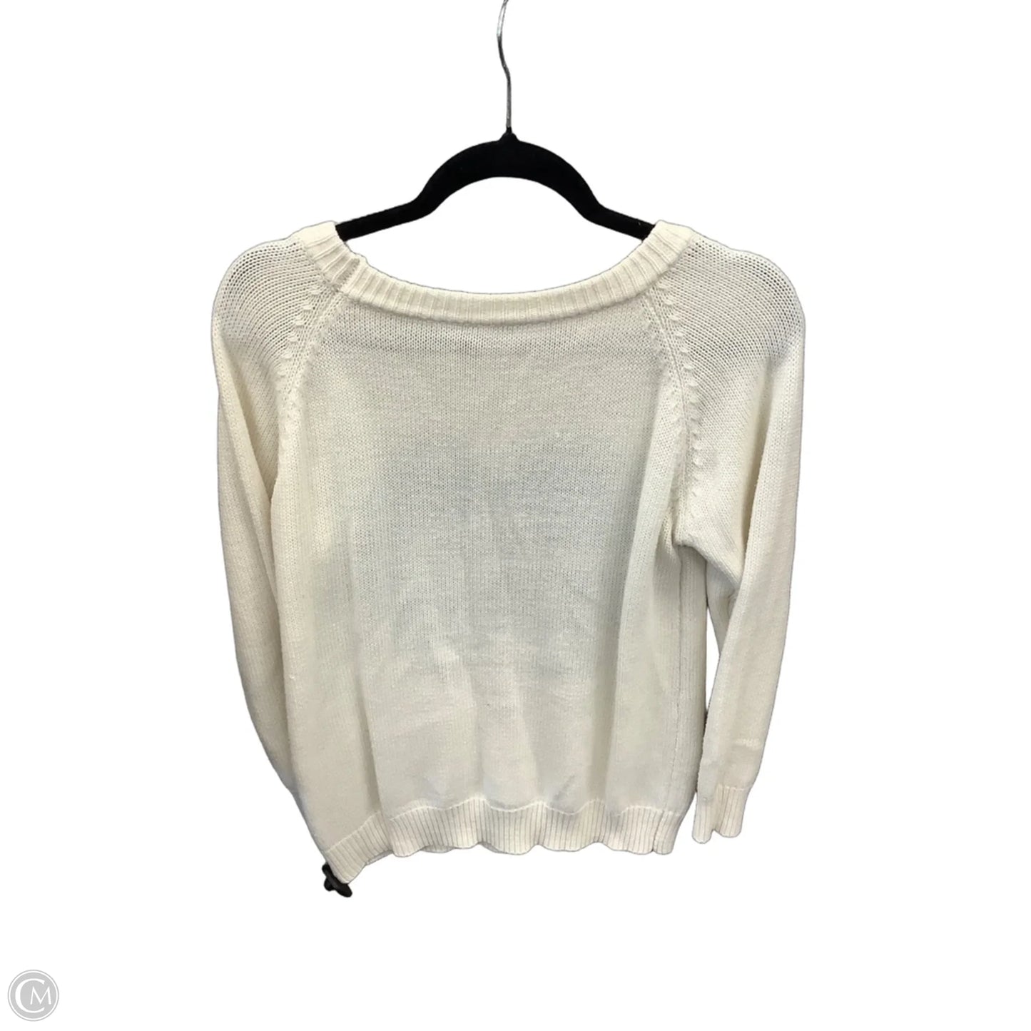 Sweater By Clothes Mentor In Cream, Size: L