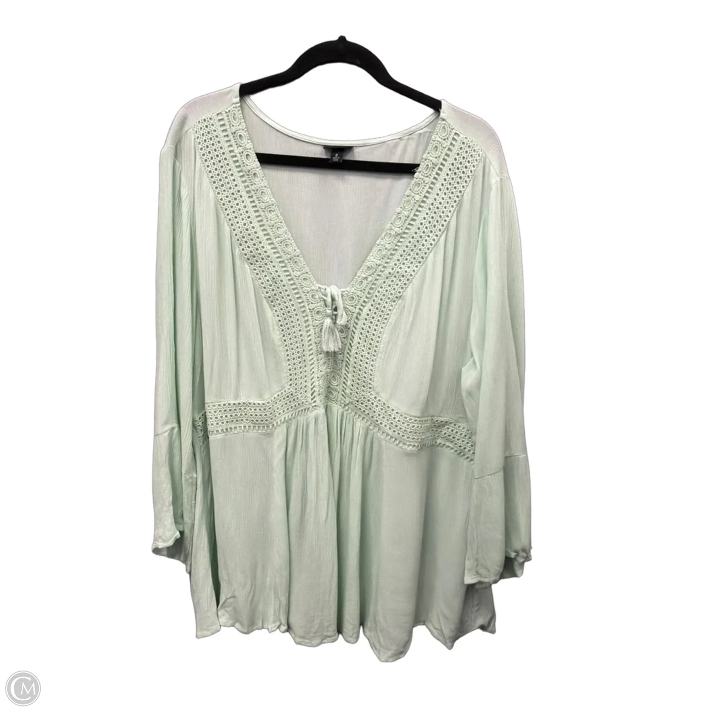 Top Long Sleeve By Torrid In Green, Size: 2x