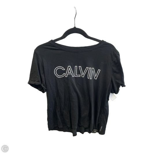 Top Short Sleeve By Calvin Klein In Black, Size: Xl
