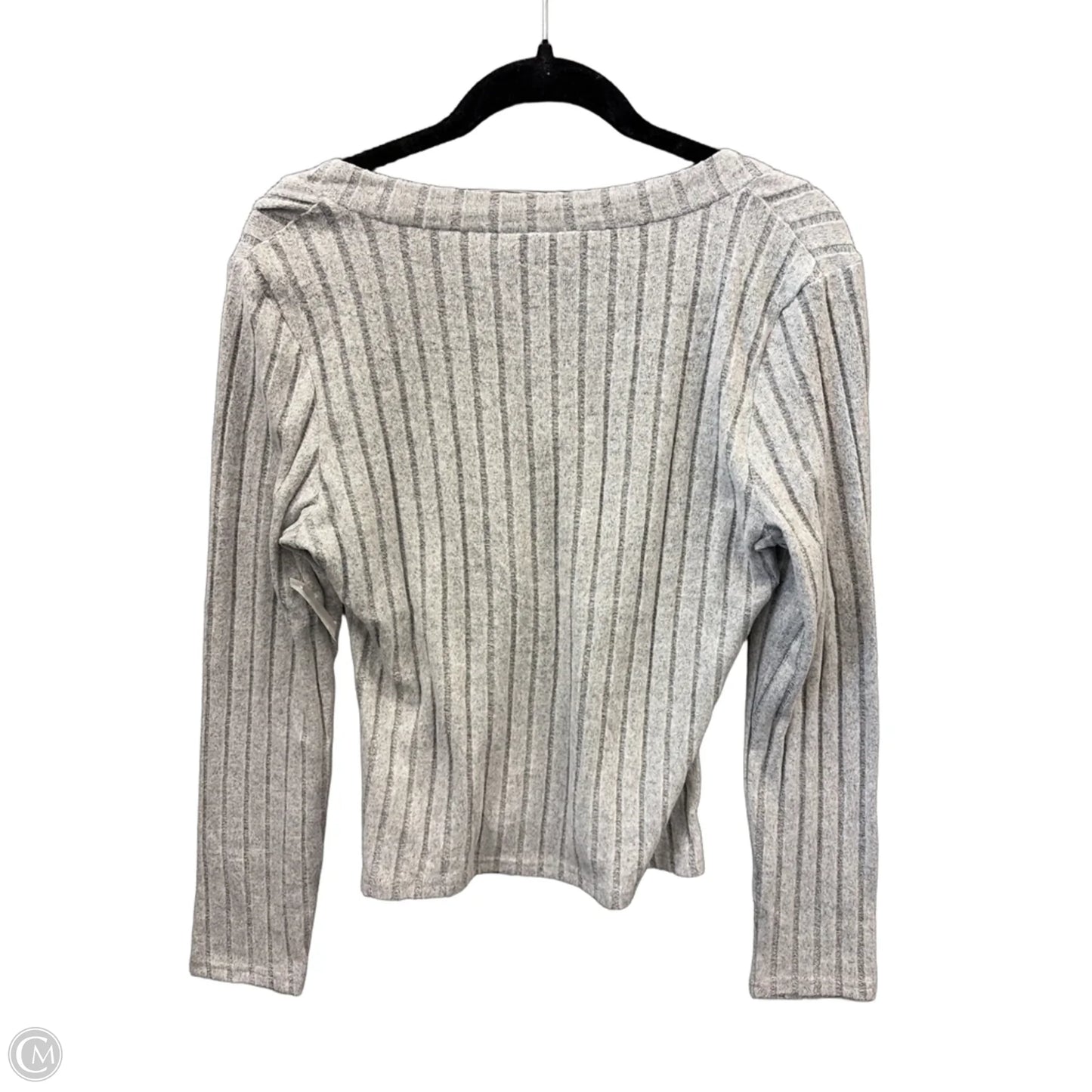 Top Long Sleeve By Shein In Grey, Size: L