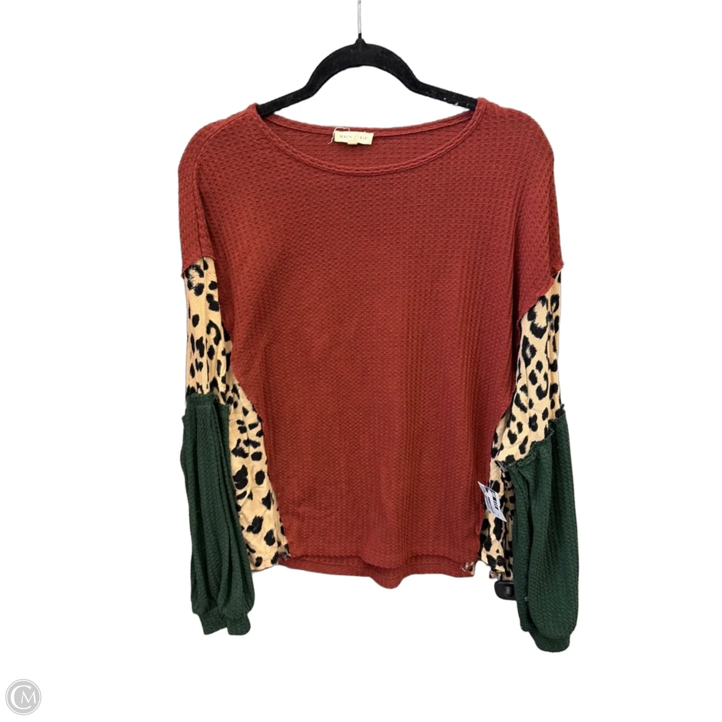 Top Long Sleeve By Main Strip In Animal Print, Size: M