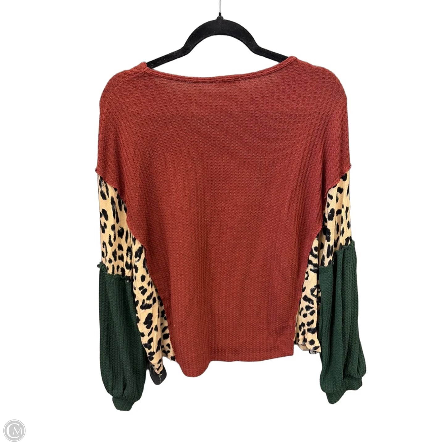 Top Long Sleeve By Main Strip In Animal Print, Size: M