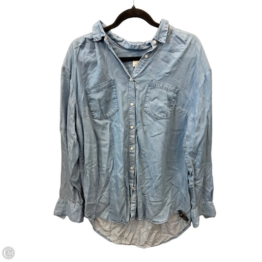 Top Long Sleeve By A New Day In Blue, Size: Xl