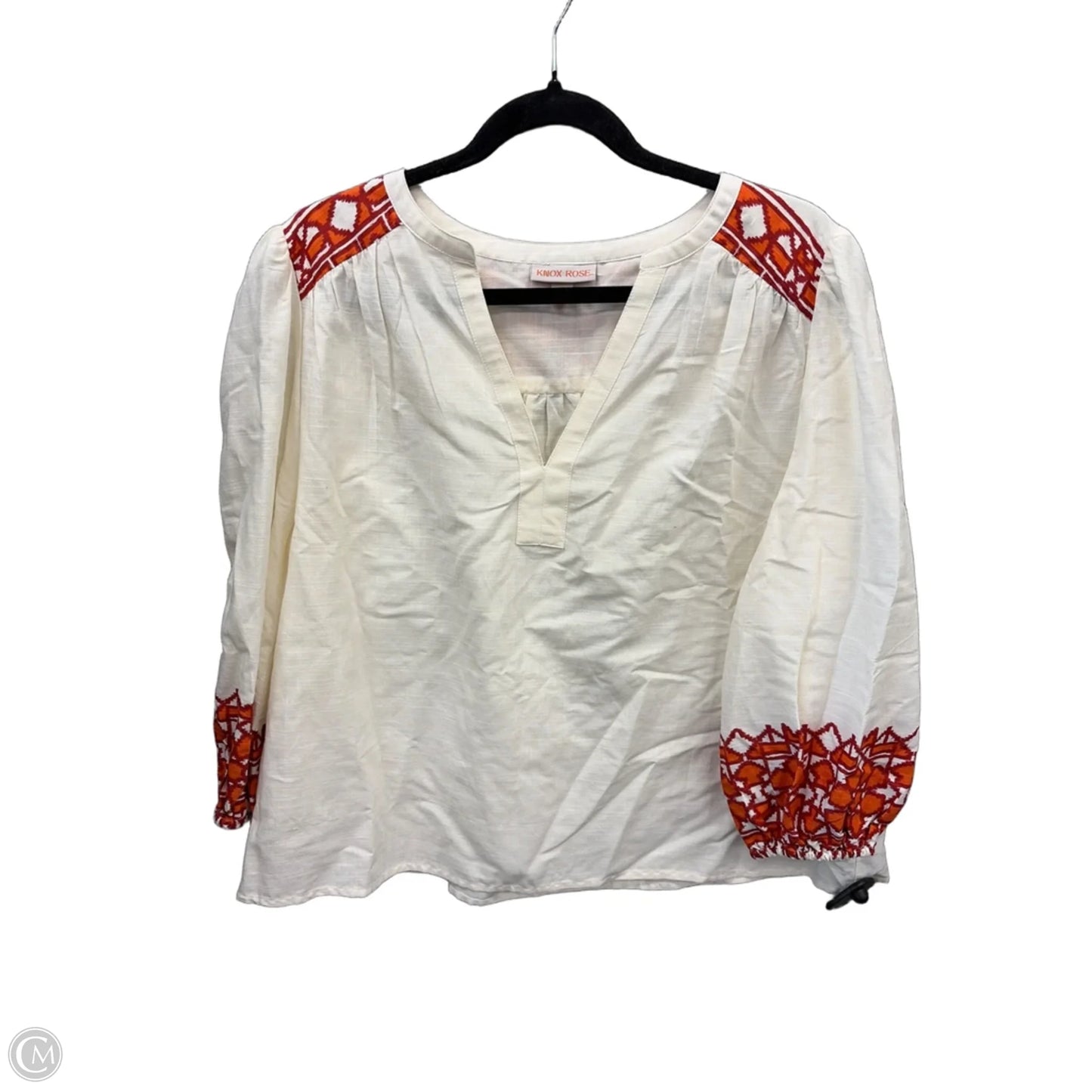 Top Long Sleeve By Knox Rose In Floral Print, Size: M