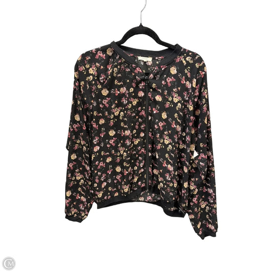 Top Long Sleeve By Maurices In Floral Print, Size: Xl