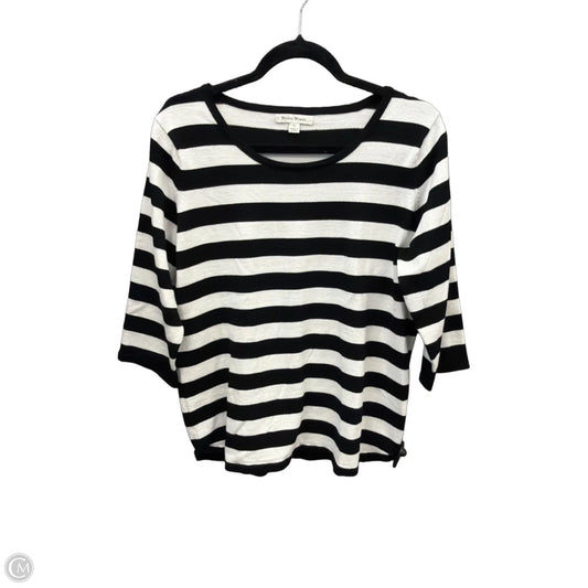 Top Long Sleeve By Studio Works In Striped Pattern, Size: Xl