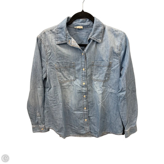 Top Long Sleeve By Ana In Blue, Size: S