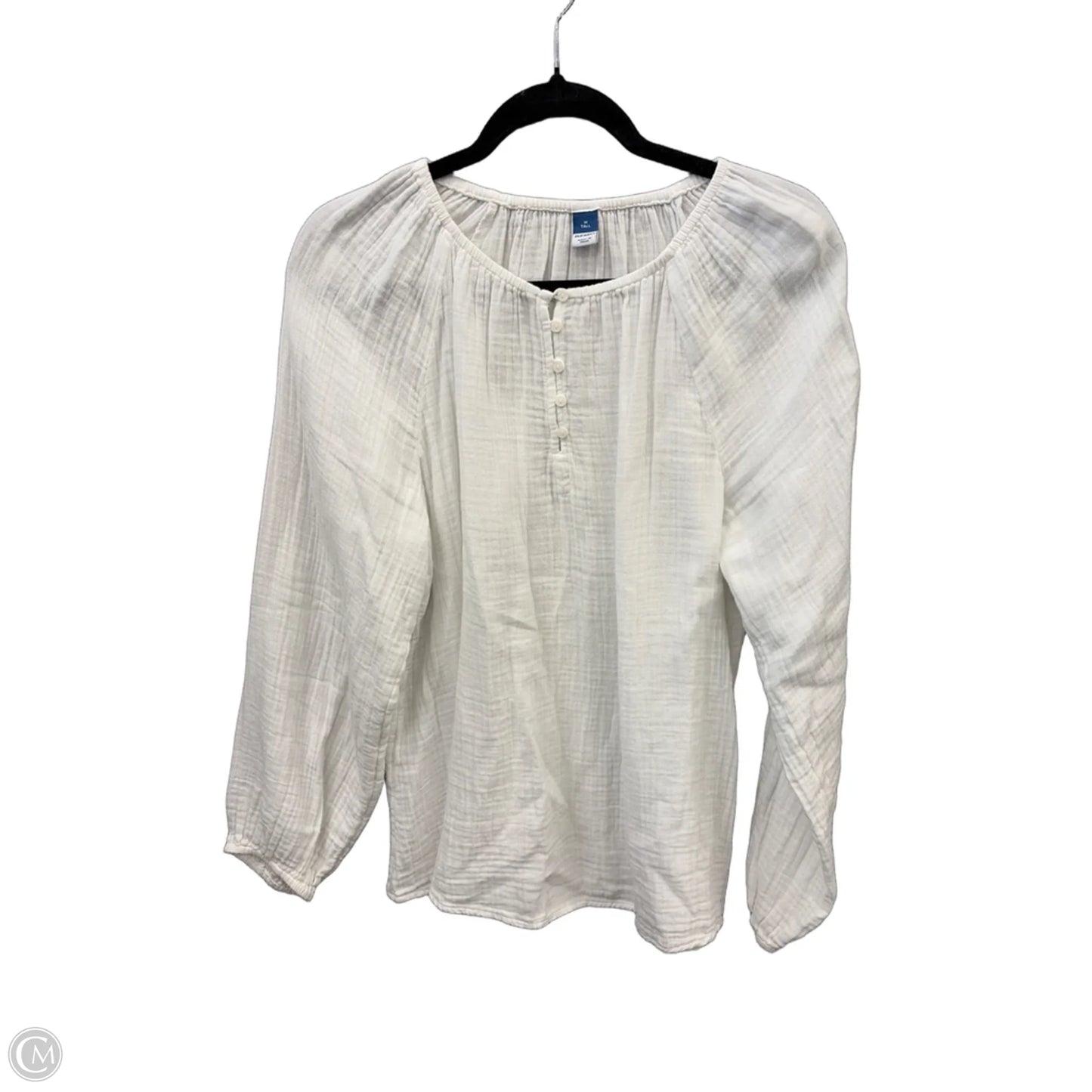 Top Long Sleeve By Old Navy In White, Size: M