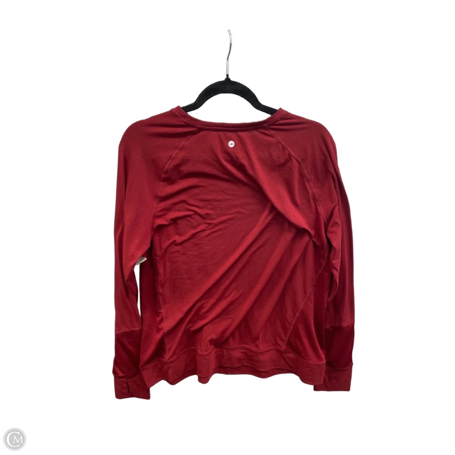 Athletic Top Long Sleeve Crewneck By Avia In Red, Size: L